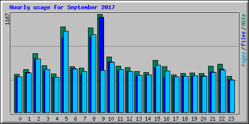 Hourly usage for September 2017