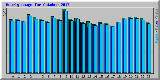 Hourly usage for October 2017