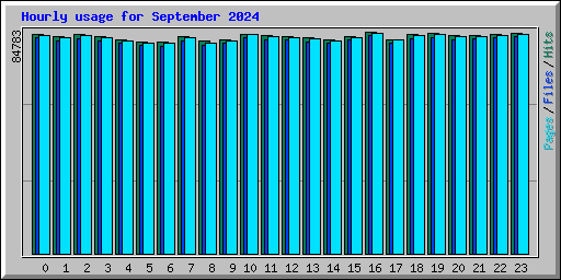 Hourly usage for September 2024