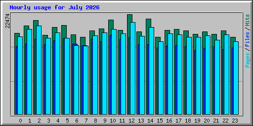 Hourly usage for July 2026
