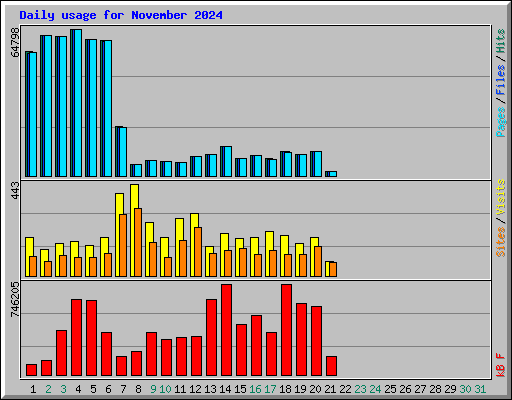 Daily usage for November 2024